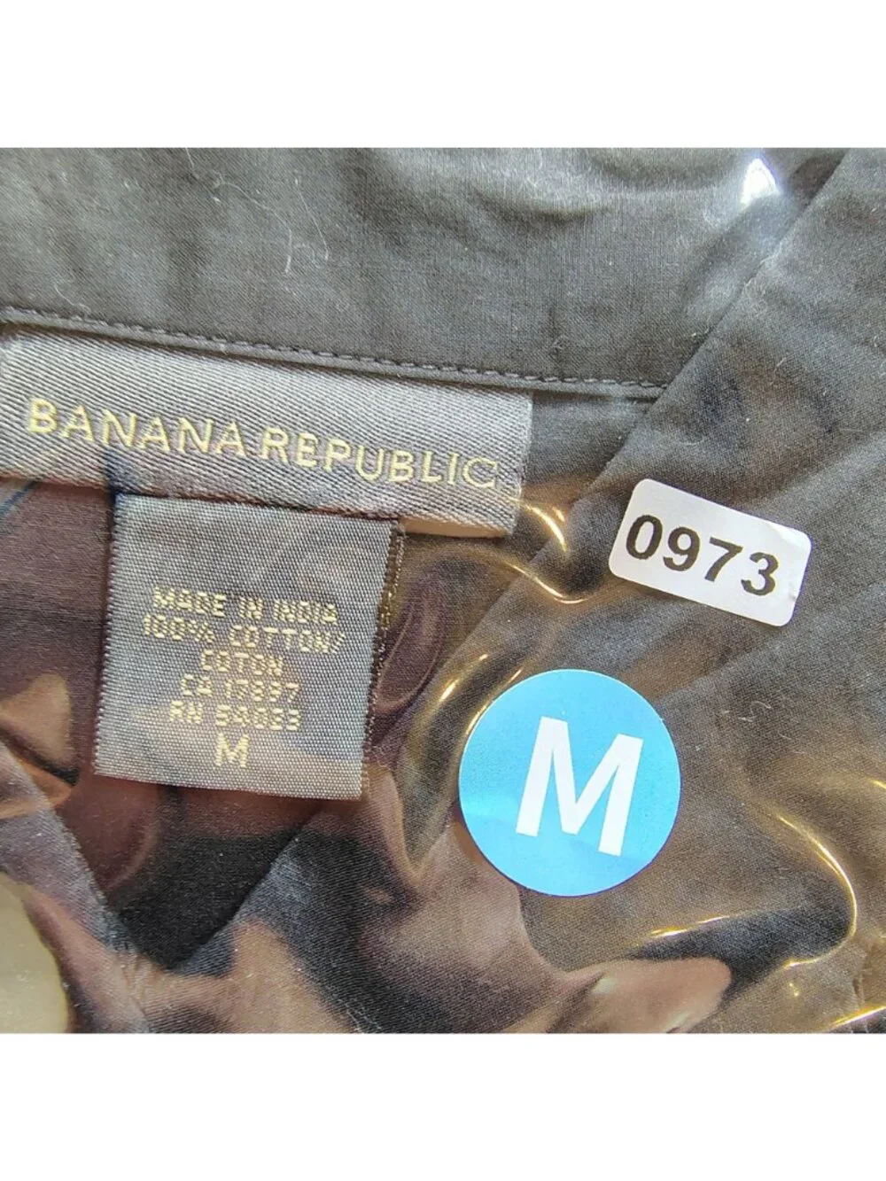 Banana Republic Archive Ruffle Tuxedo Bib Poplin Blouse Medium Archive NWOT 2002